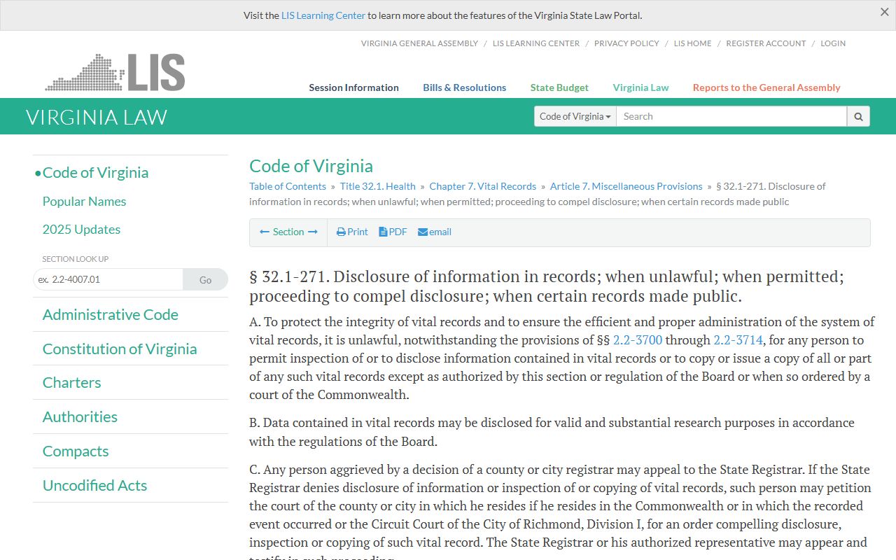 Virginia Department of Health vital records information for Orange County marriage license records